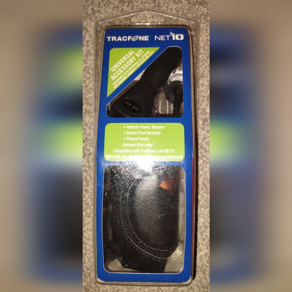 Tracfone Net 10 Universal Accessory Kit Motorola Nokia LG Kyocera Handsets